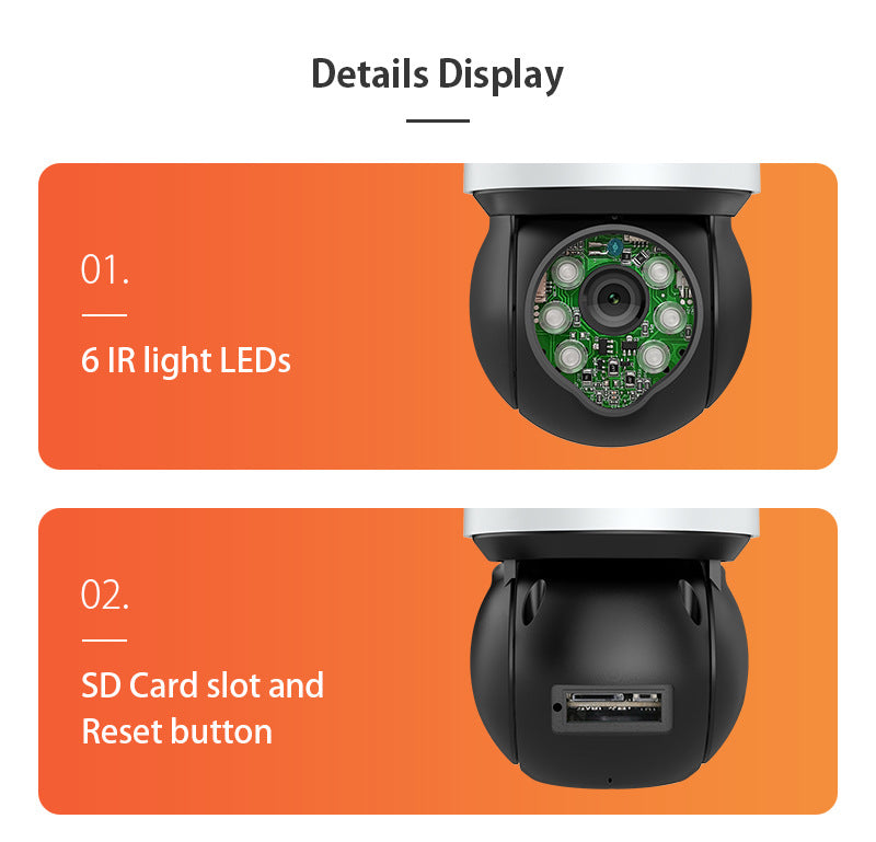 Factory Private Model Tuya Camera500High Definition Surveillance Dome Camera with Night Vision WiFi Graffiti IP66