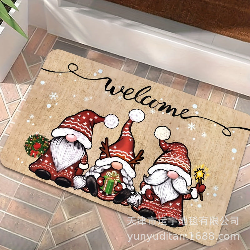 American Christmas Decoration Round Floor Mat Bedroom Living Room Non-Slip Foot Mat Carpet Manufacturer Can Label and Ship on Behalf