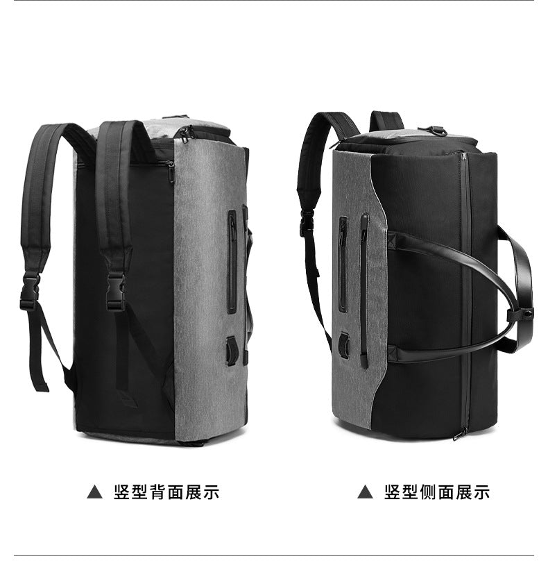 Men's Travel Bag Foldable Suit Gym Bag Large Capacity Multifunctional Waterproof Short Trip Handheld Shoulder Luggage Bag