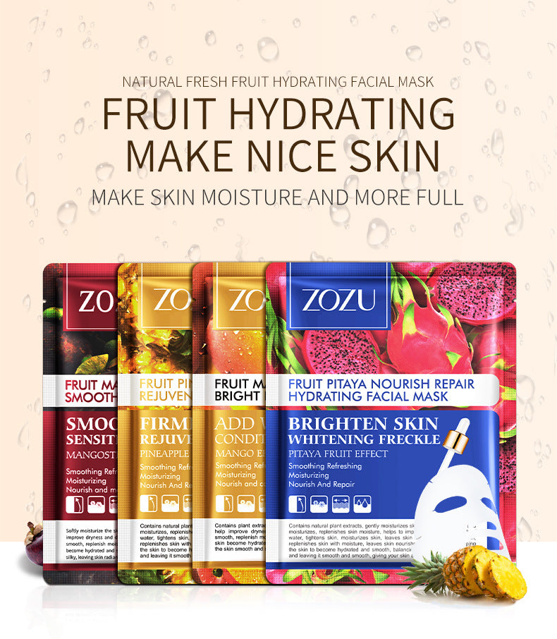 Cross-border Pineapple Face Mask25g  BIOAOUA Red Pomegranate Moisturizing Mask Cross-Border Foreign Trade Manufacturer Skincare Wholesale