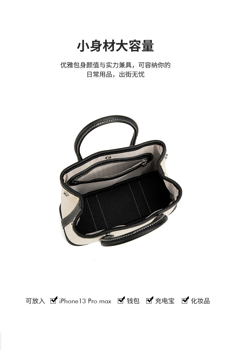 High-end Fashion Handheld Bucket Bag for Women Korean Style New Versatile Trendy Canvas Tote Bag Niche Casual Crossbody Bag
