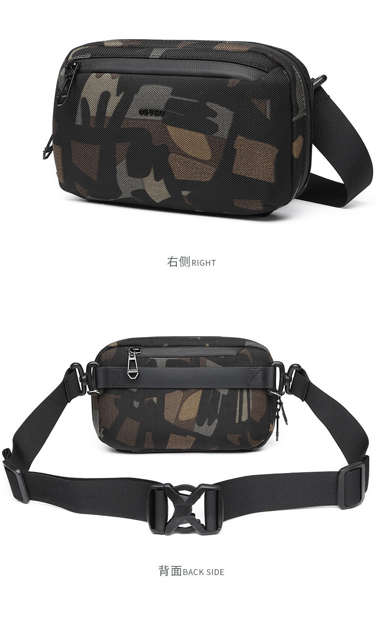 OZUKO Men's Clutch Bag Crossbody Bag Chest Bag High-end Waterproof Multifunctional Trendy Brand Shoulder Bag Organizer Bag