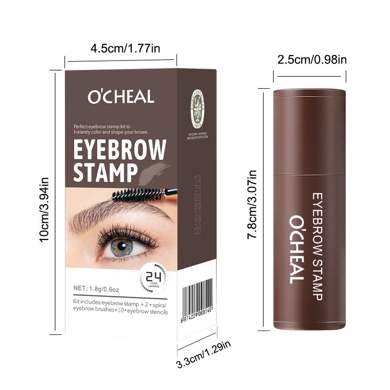 AliExpress Ouqianya Eyebrow Powder Stick Stamp with Eyebrow Card+Eyebrow Brush Long-lasting Multi-functional Eyebrow Dye Cream1.8g