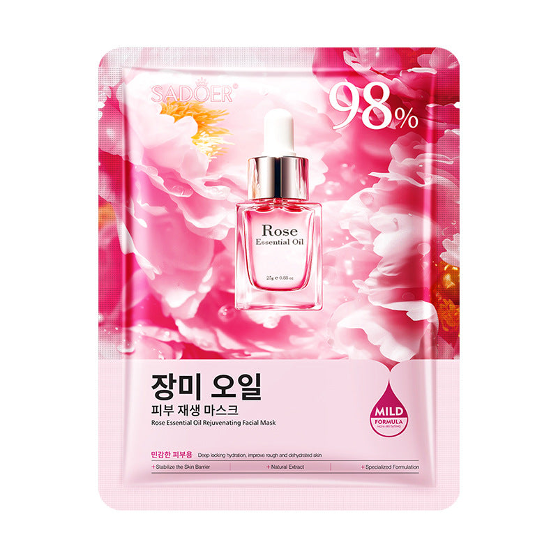 Rose Essential Oil Rejuvenating Mask SADOER Moisturizing, rejuvenating, and brightening face mask  wholesale