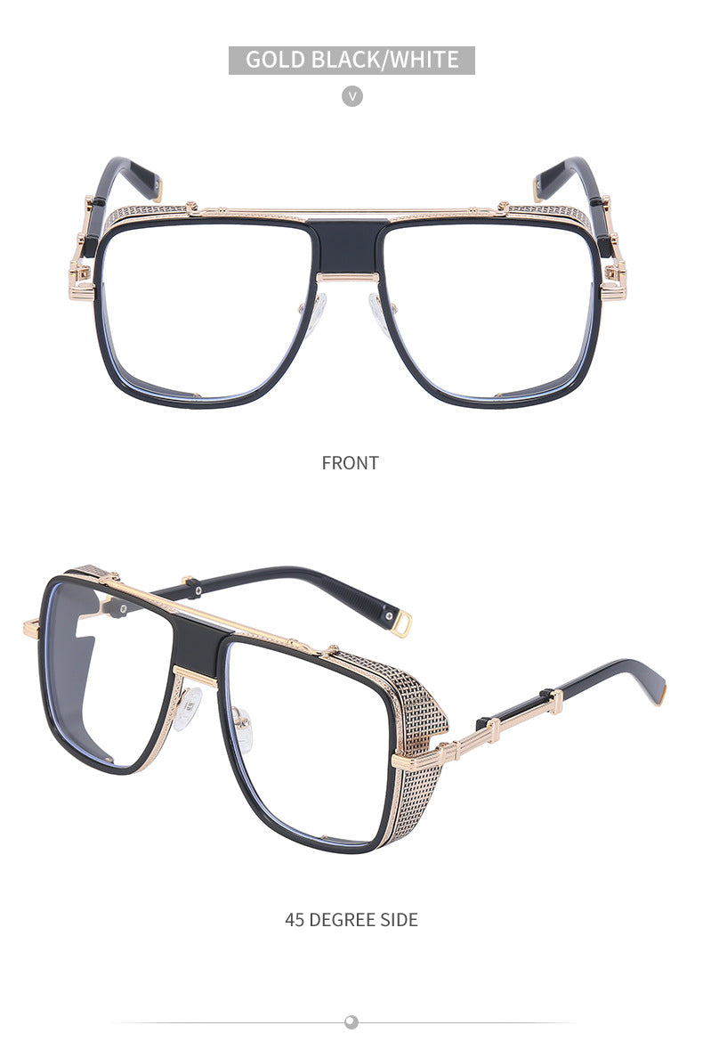European and American Steampunk Sunglasses for Men, UV Protection, Full Coverage, Sunscreen Sunglasses for Women, Trendy Wholesale Glasses