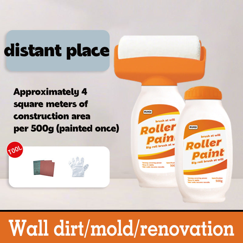 Hot-Selling Indoor Wall Roller Paint Water-Based Odorless Latex Paint with Roller Brush for Wall Renovation and Repair