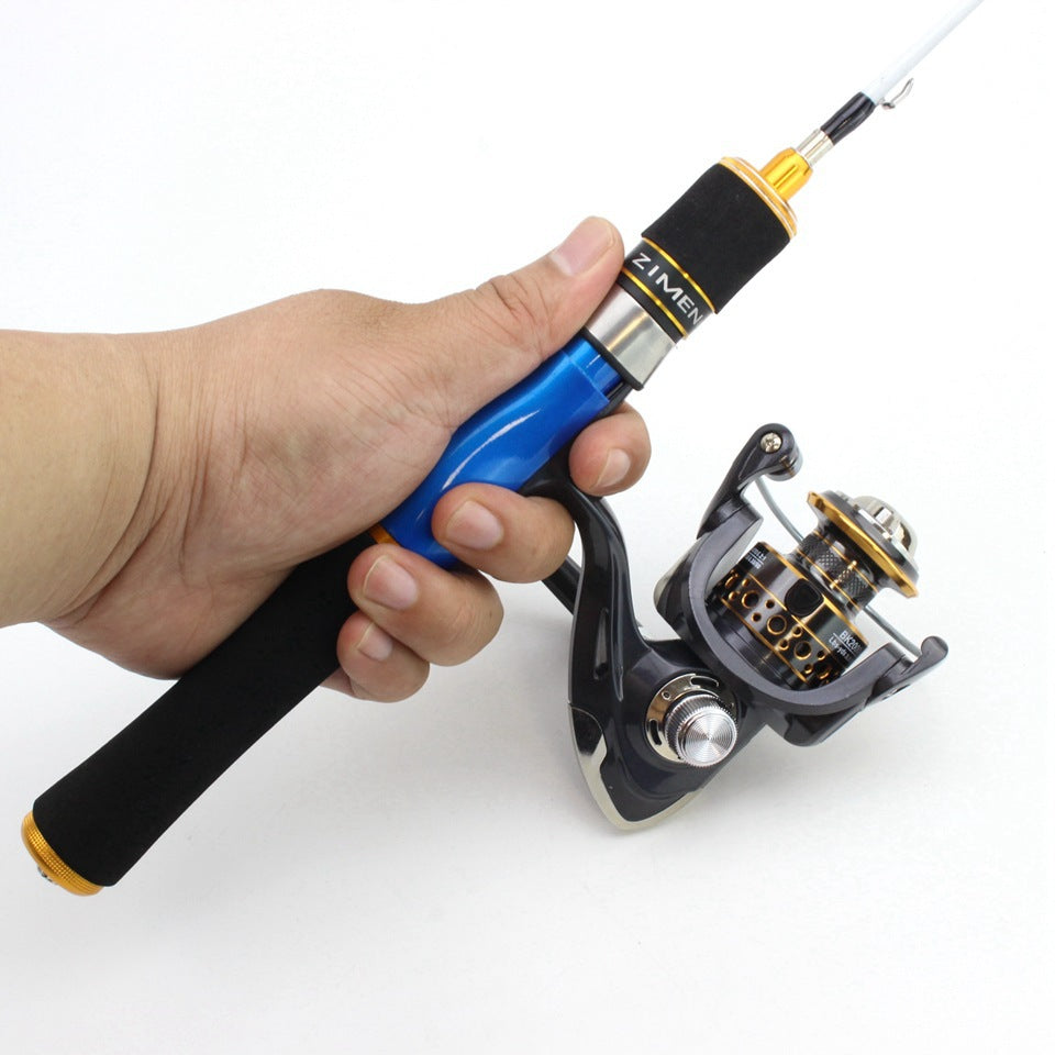 One piece58cm Ice Fishing Rod Winter Fishing Rod Spinning Wheel Fishing Gear Set Boat Rod Fishing Gear