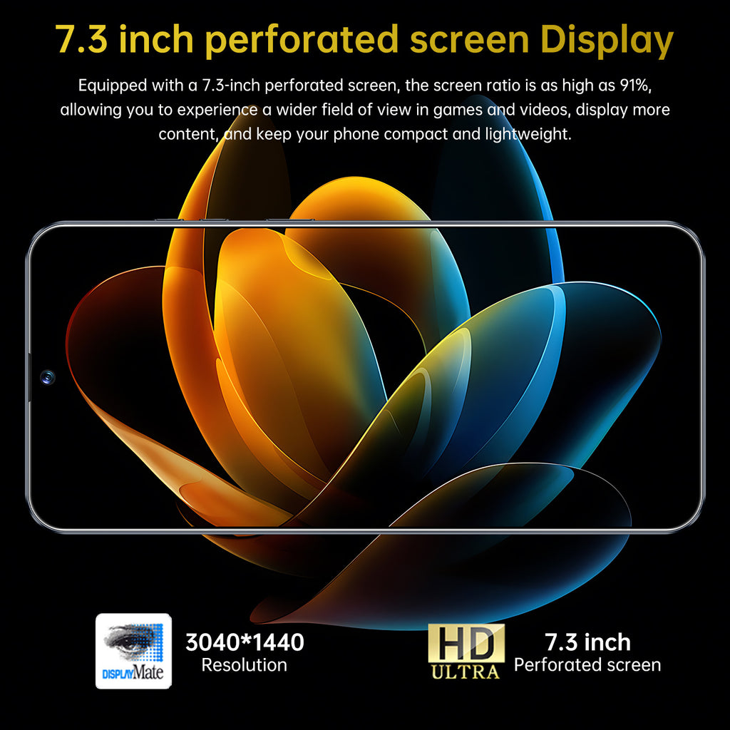 New AliExpress Hot-Selling Mobile Phones X7 Pro Android16+1T Intelligence5G Mobile Phone7.3HD Large Screen