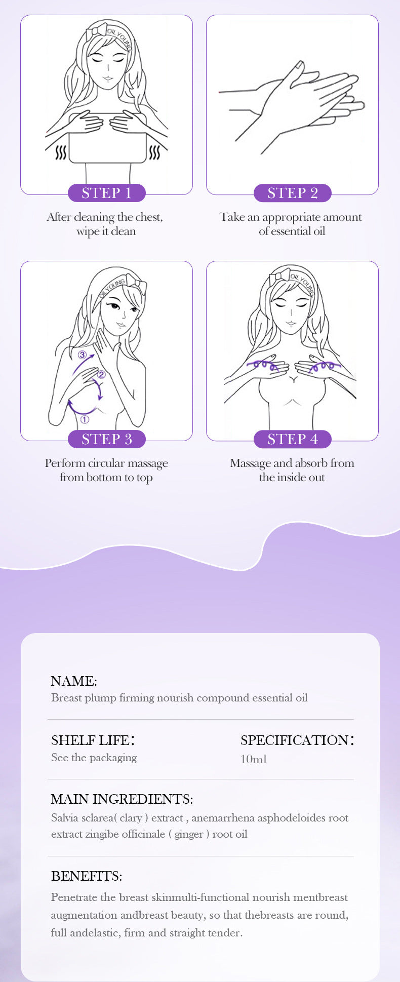 Feng Yun Beauty Breast Essential Oil SADOER Moisturizing, Firming, Nourishing Breast Care Essential Oil  Wholesale