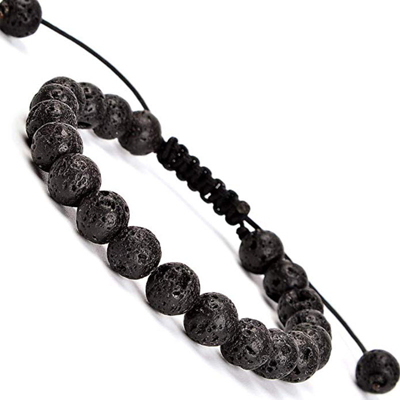 AliExpress Natural Tiger Eye Stone Bracelet Agate Couple Woven Bracelet Peacock Stone Woven Bracelet