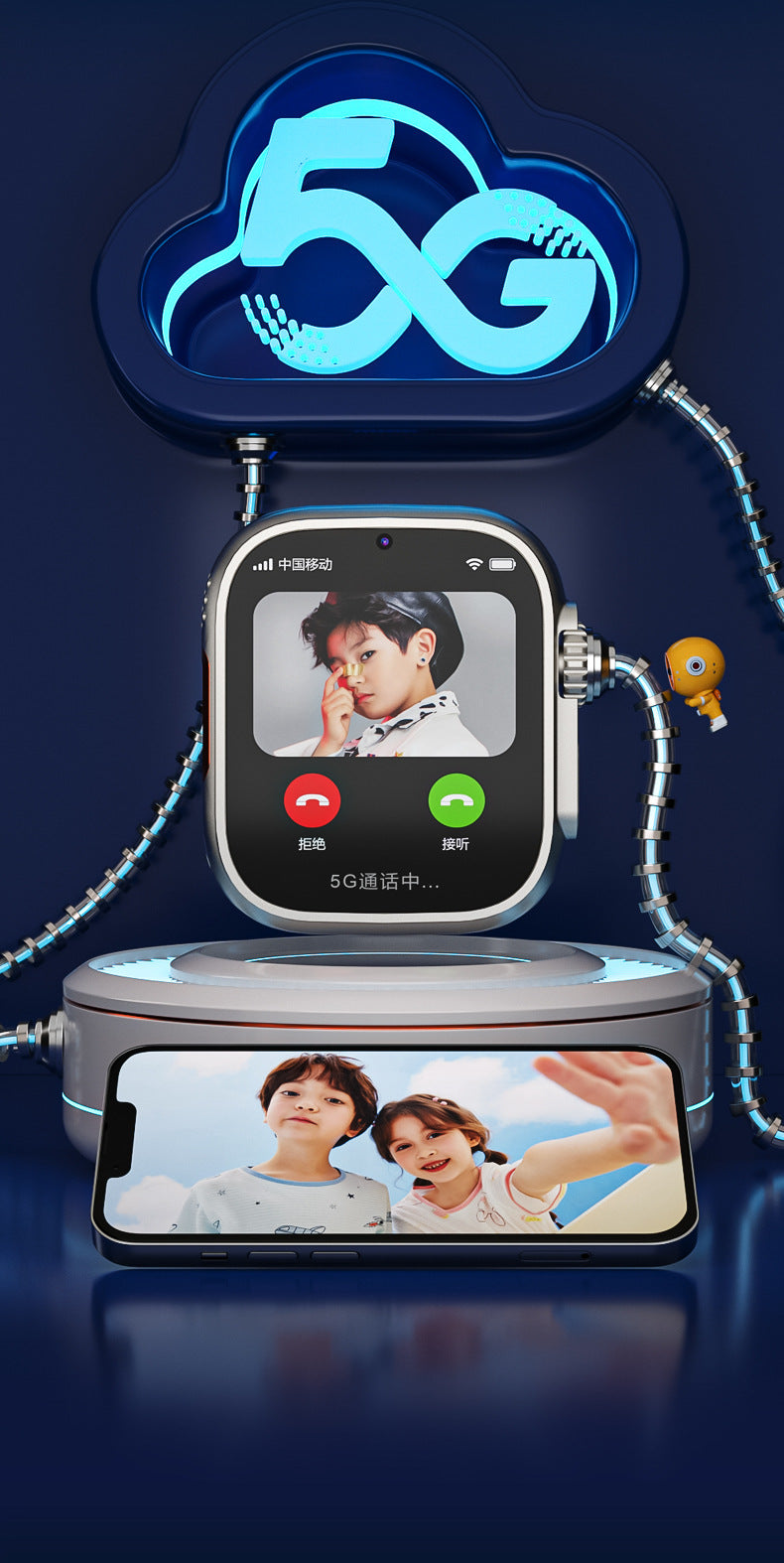 GS37Smart Watch5G Plug-in Card Full Netcom Google Store APP Download Front and Rear Dual Camera Video Shooting