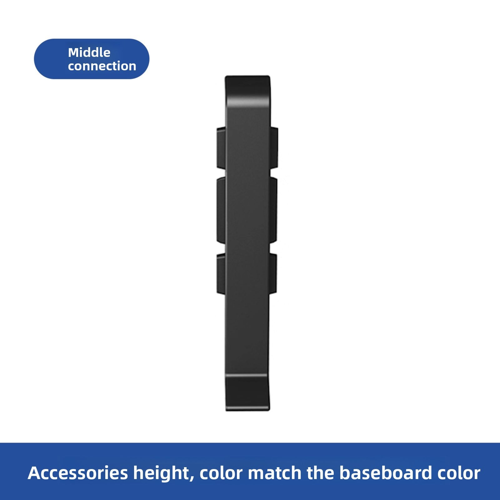 Thickened aluminum alloy skirting board with trendy metal clips for hotels6cm Minimalist Skirting Board