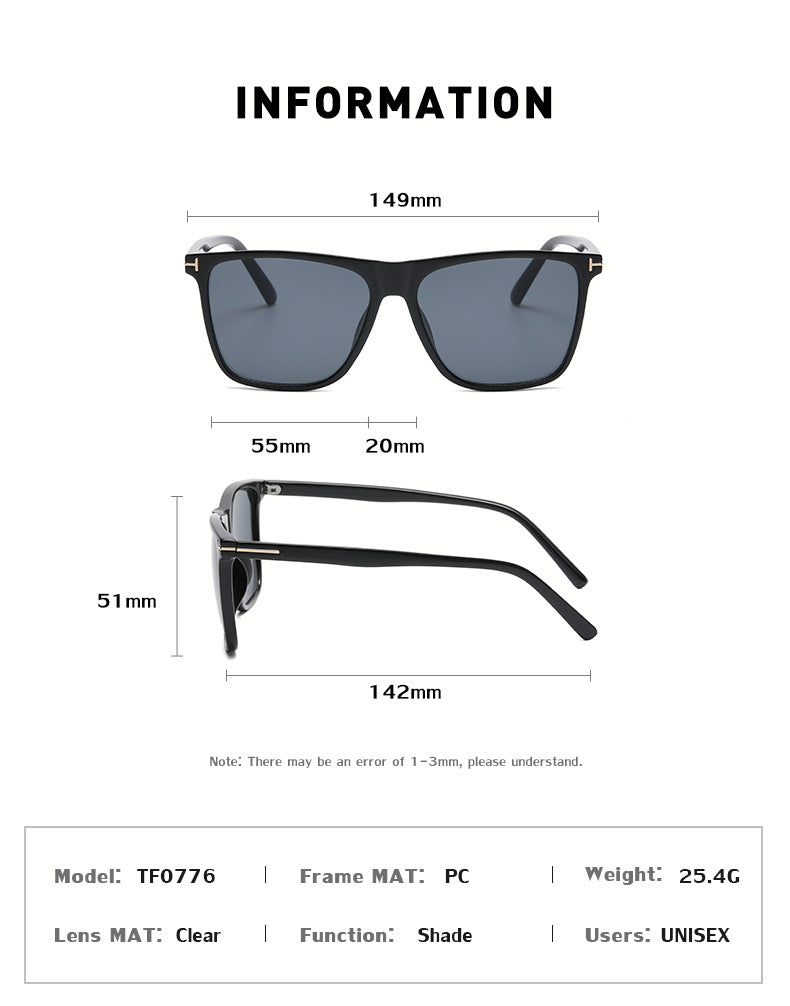 2025New style square frame sunglasses for women with a high-end feel ins Fashionable Men's Sunglasses with UV Protection sunglasses