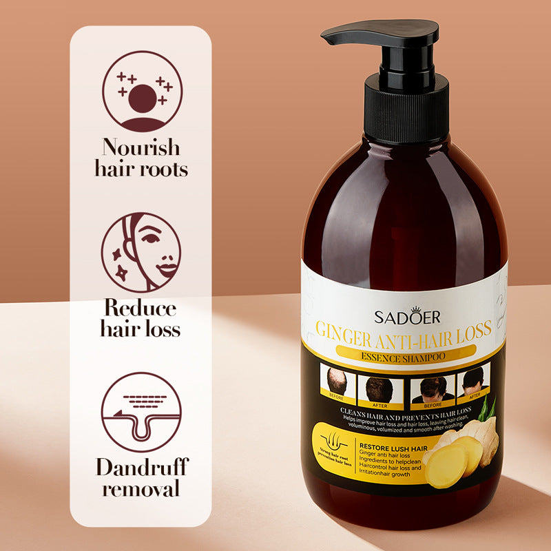 Ginger Anti-Hair Loss Shampoo500ml SADOER Plant Shampoo  Wholesale