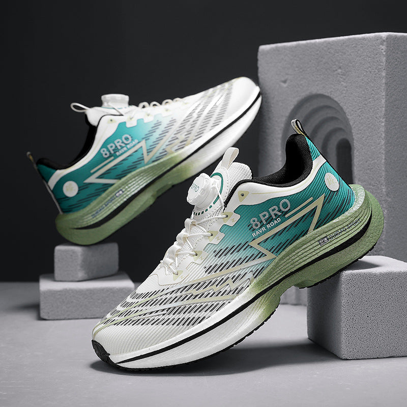 2025New8pro Full Palm Carbon Plate Racing Shock Absorption Running Shoes Men and Women Couples Rotating Buckle Youth Shoes Sports