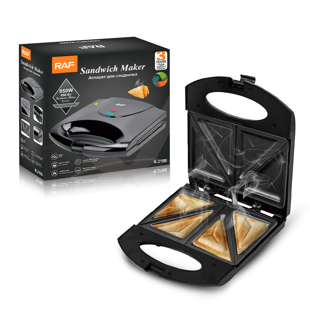 Sandwich Machine Breakfast Machine Household Multi-Functional Fully Automatic Double-Sided Heating Mini Bread Machine HG-215