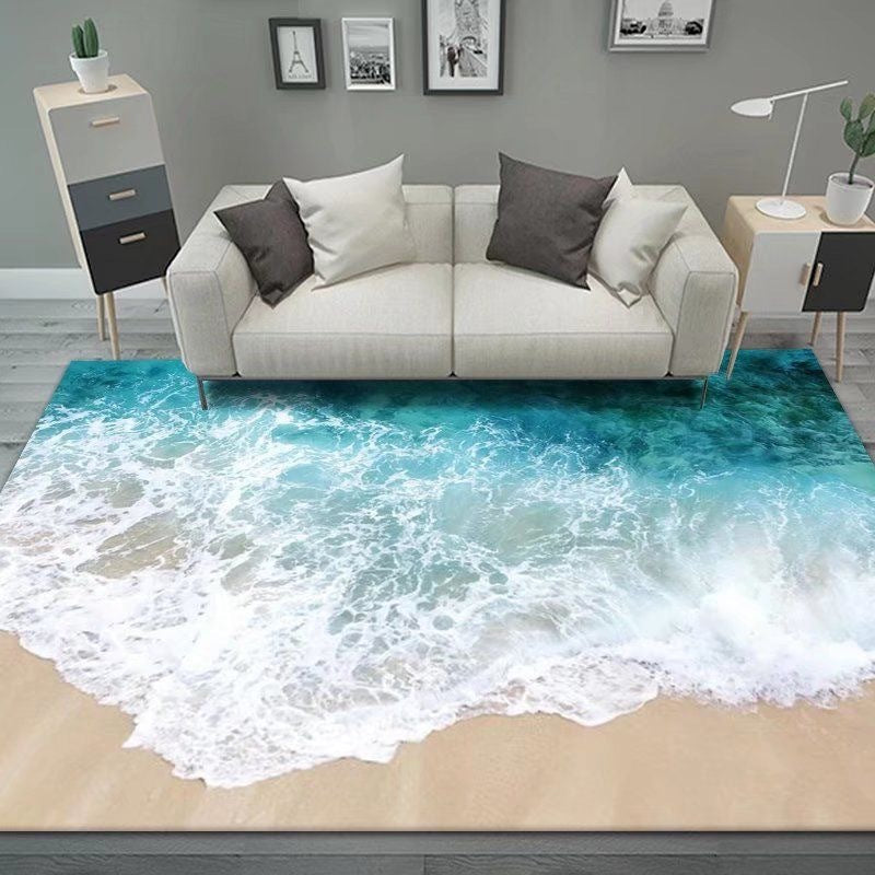 Living Room Carpet Stain-Resistant Easy to Clean Sofa Coffee Table Rug Home Insulation Silent Simple Style Non-Slip Crystal Velvet Carpet