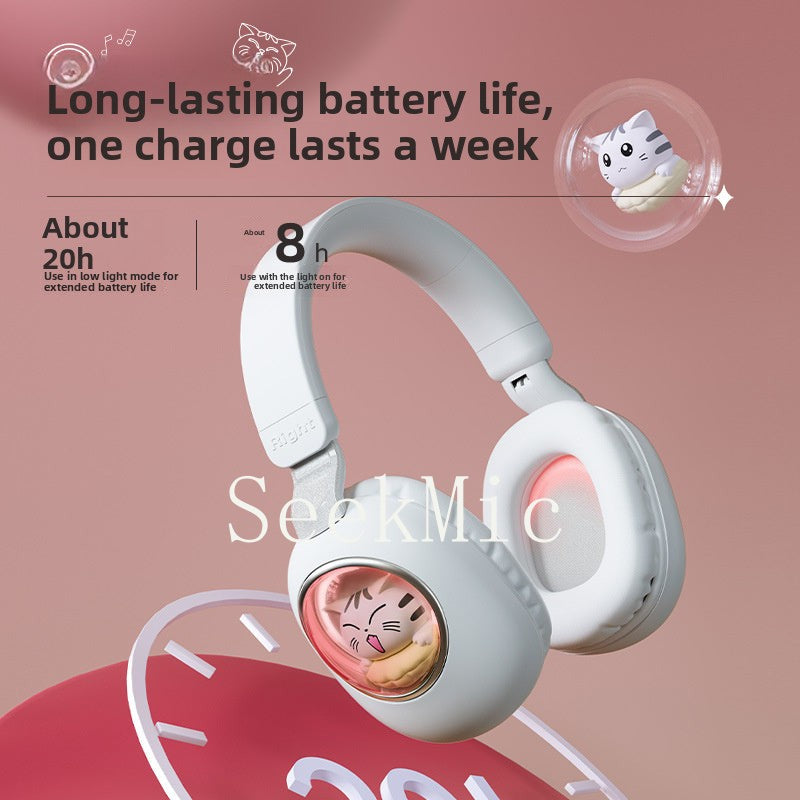 Wireless Headset Bluetooth Earphones Long Battery Life Student Children Cute Cartoon Gaming Headset