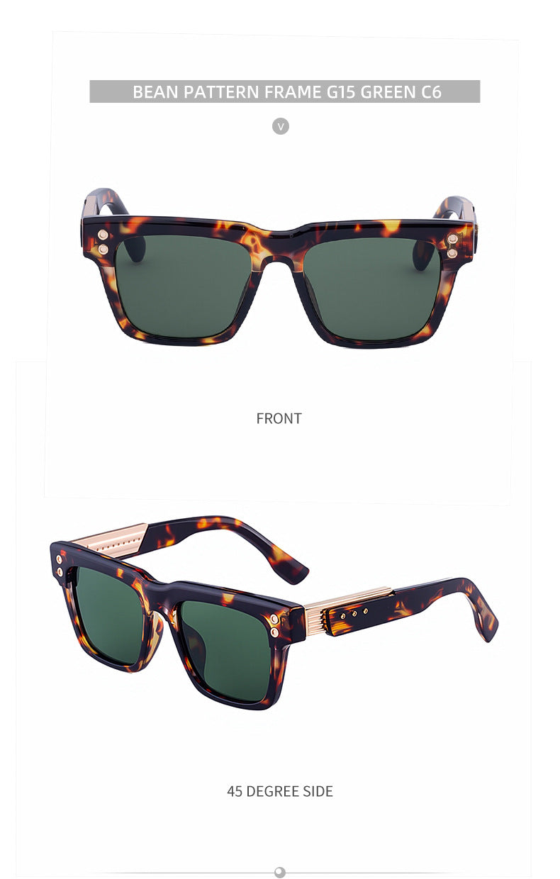 Men's Square Frame Sunglasses2025New European and American style sunglasses for men with a high-end fashion retro design and sun protection