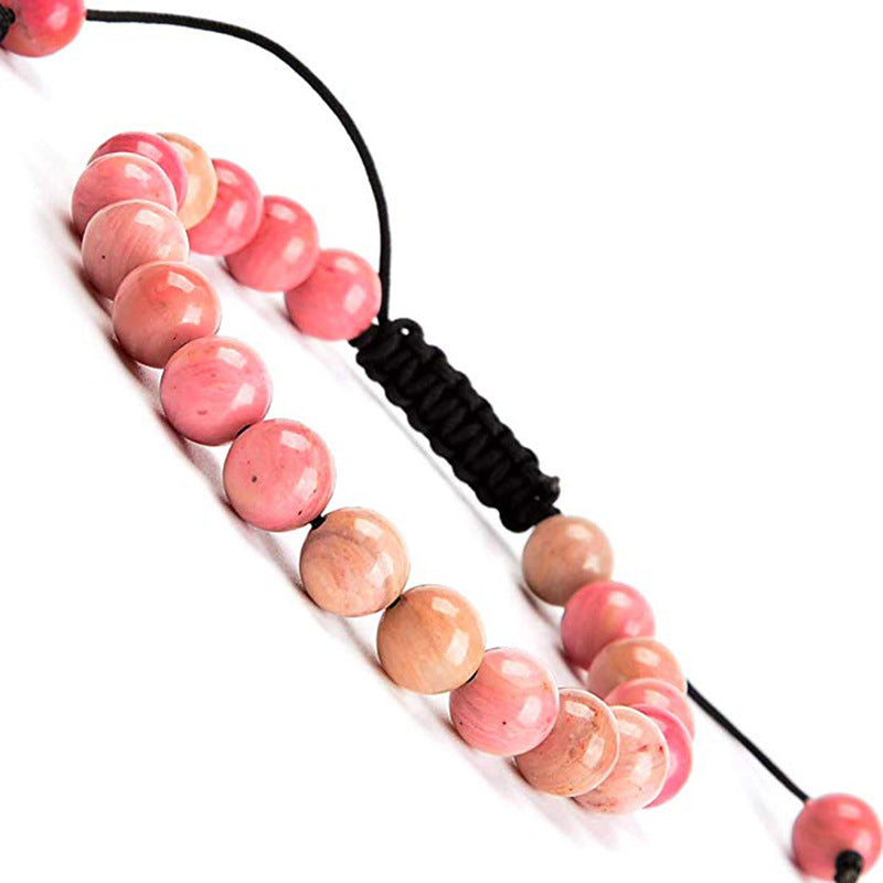 AliExpress Natural Tiger Eye Stone Bracelet Agate Couple Woven Bracelet Peacock Stone Woven Bracelet
