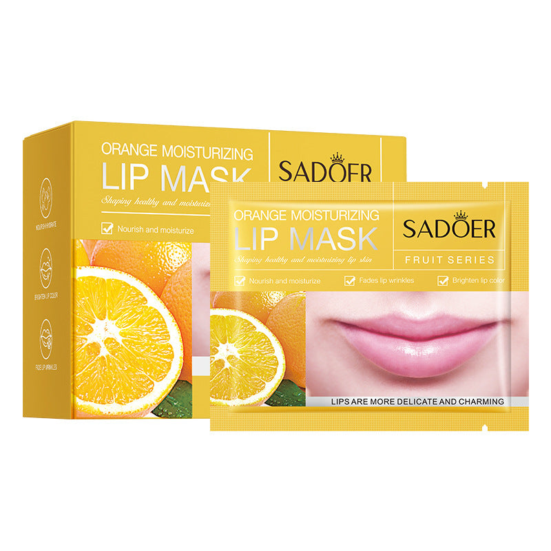 Orange Moisturizing Lip Mask SADOER Moisturizing lips anti-chapped lip mask cross-border foreign trade wholesale