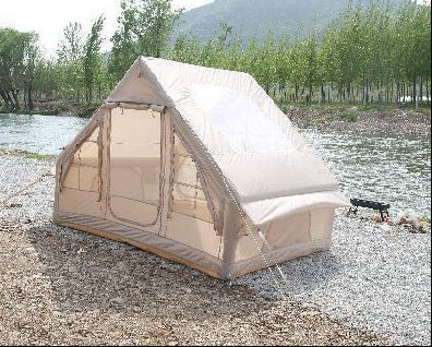 6㎡Camp Single Layer Inflatable Tent Outdoor Camping Rainproof Family Camping3-4Rooftop Tent for Camping and Home Use