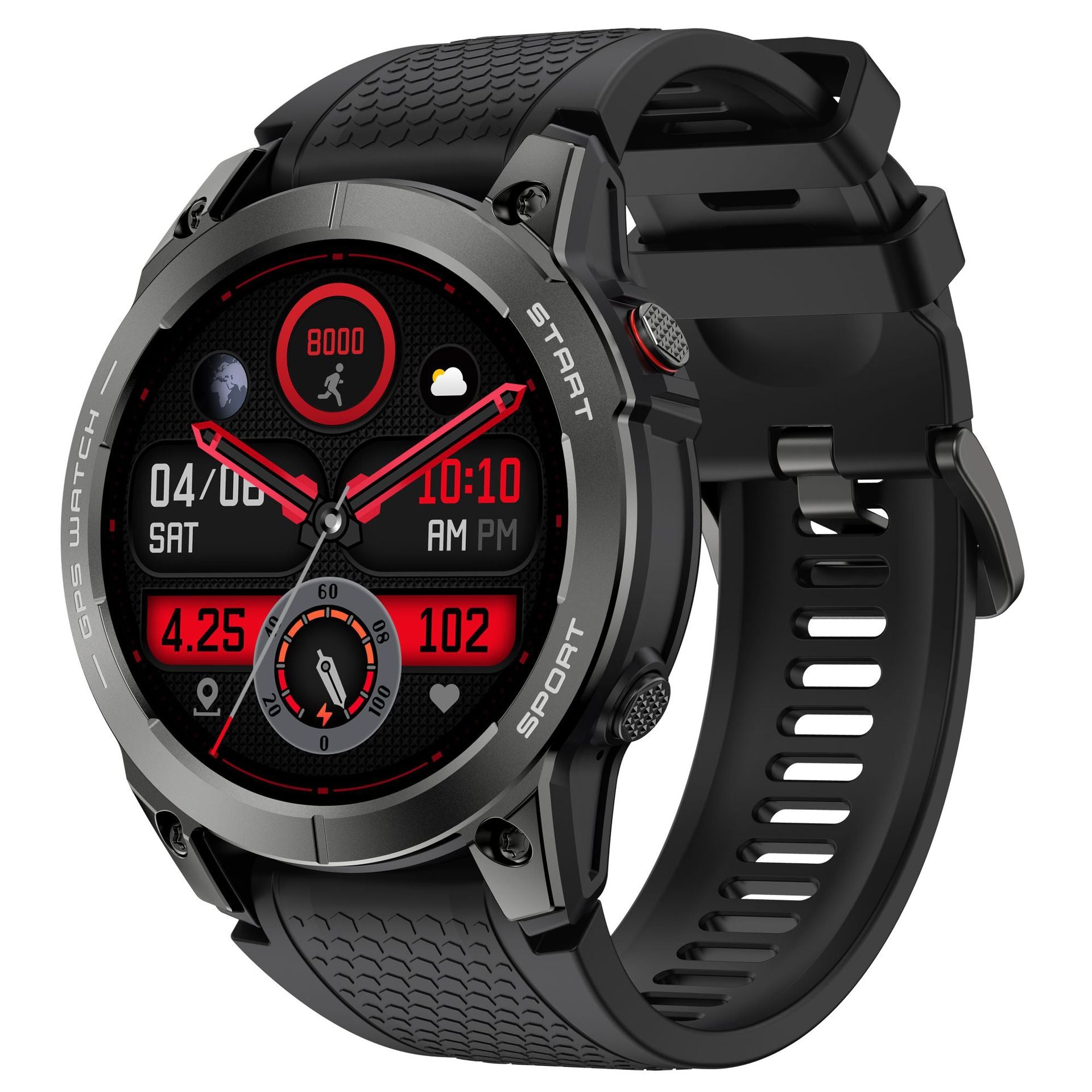 S53Smart Watch1.43inch Bluetooth Call Heart Rate Monitor Pedometer Sleep Monitor GPS Beidou Positioning Three-Proof Sports