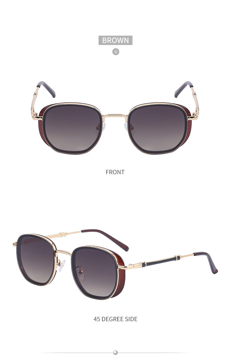 Vintage Steampunk Sunglasses for Men Small Square Frame Sunglasses Trendy Sunglasses Wholesale Driving Glasses shades