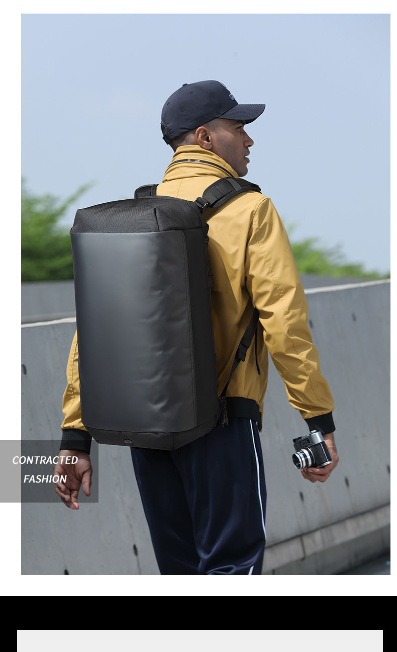 New Men's Travel Bag Large Capacity Sports Fitness Bag Waterproof Handheld Multifunctional Short Trip Backpack Yoga Bag