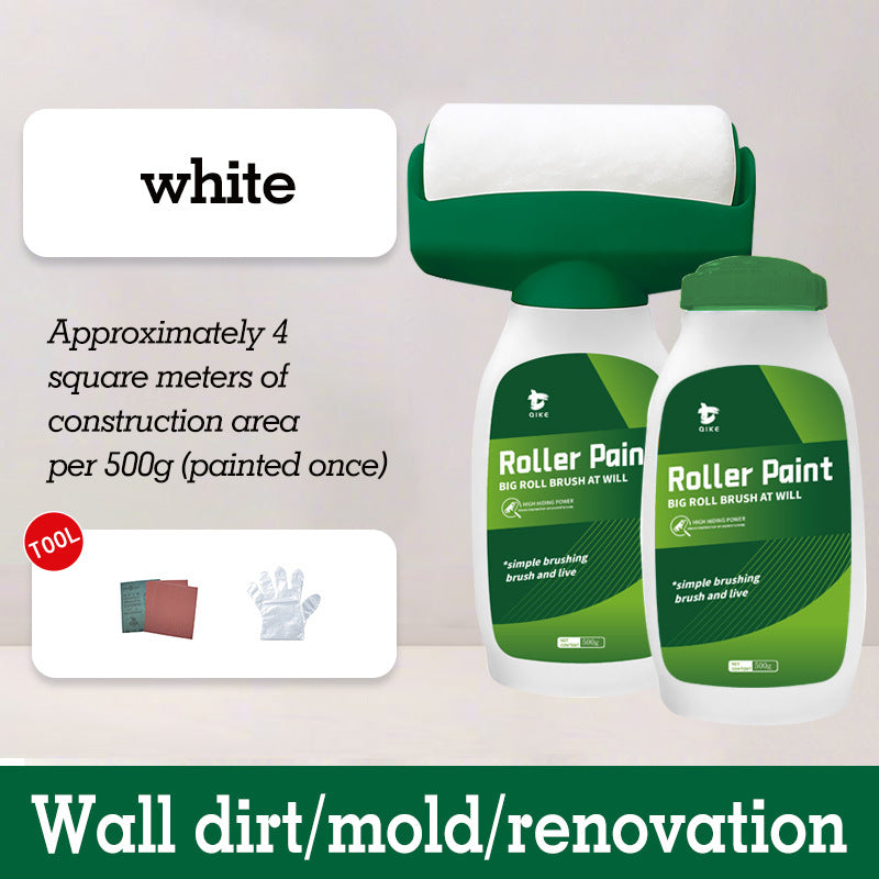 Seven Major Subjects Large Roller Paint Indoor Graffiti Stain Covering Roller Paint Wall Renovation Repair Latex Paint White Coating