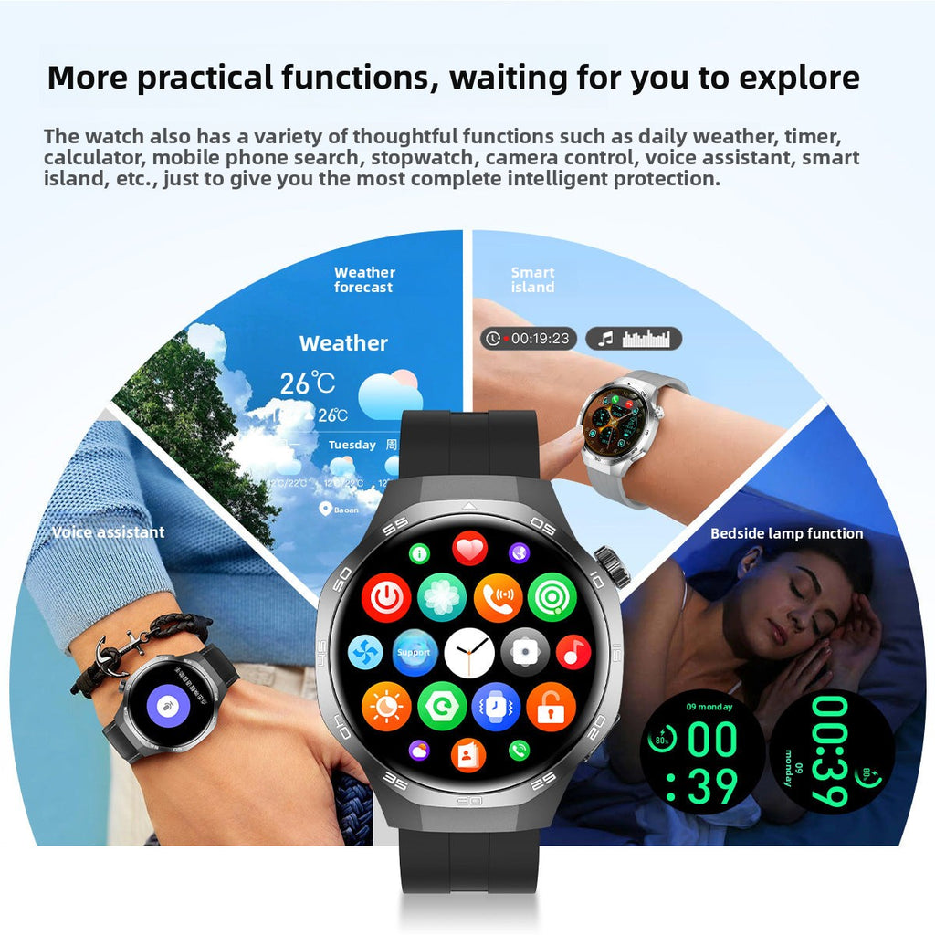 Watch5 Max Smart Watch1.52inch Bluetooth Call, Heart Rate Monitor, Pedometer, Sleep Monitoring, Waterproof, Shockproof, Dustproof Sports