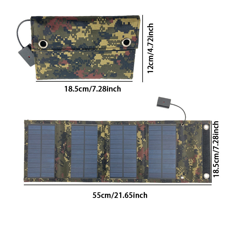 Exclusive Single Crystal 10W 5V Solar Panel Outdoor Portable Folding Bag for Travel Camping Emergency Charging