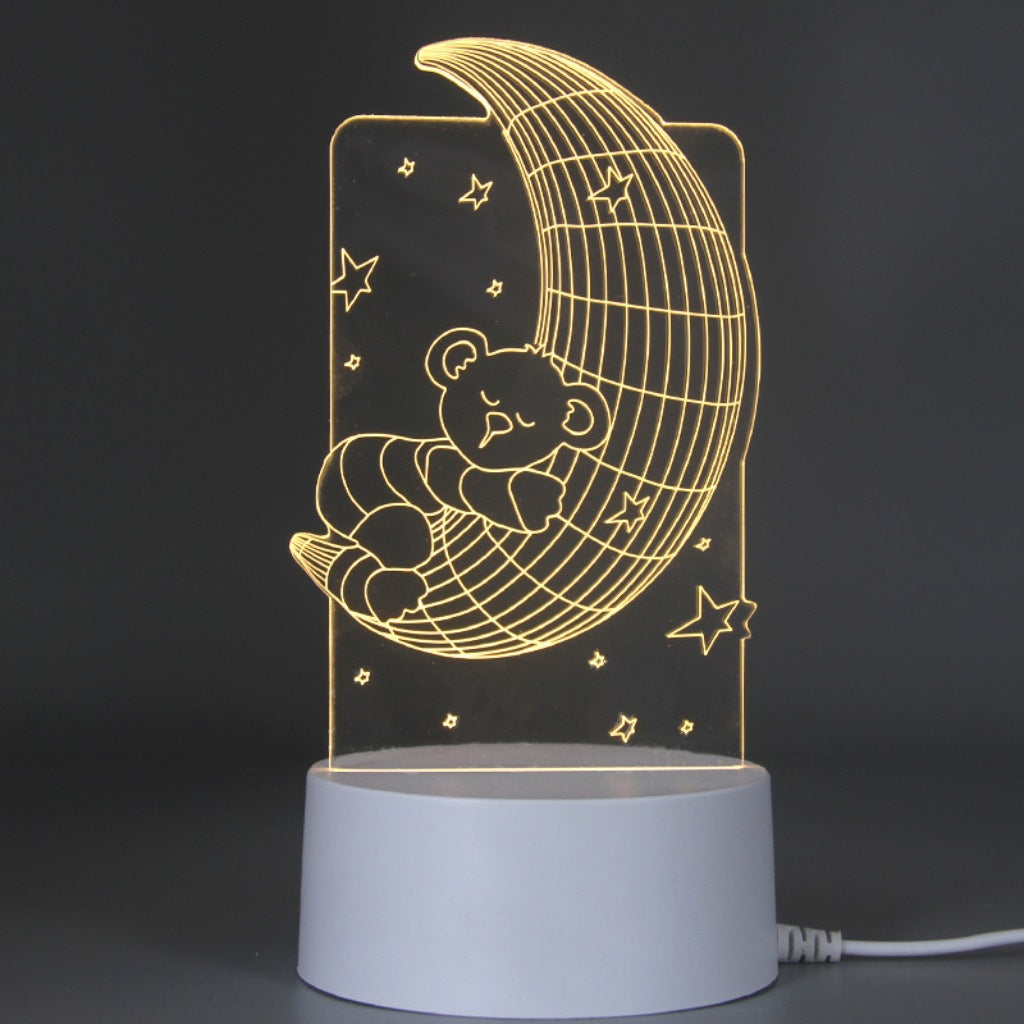 3D Night Light Acrylic Colorful Touch Remote Control Atmosphere Light Wholesale Dropshipping Creative Small Gift Factory