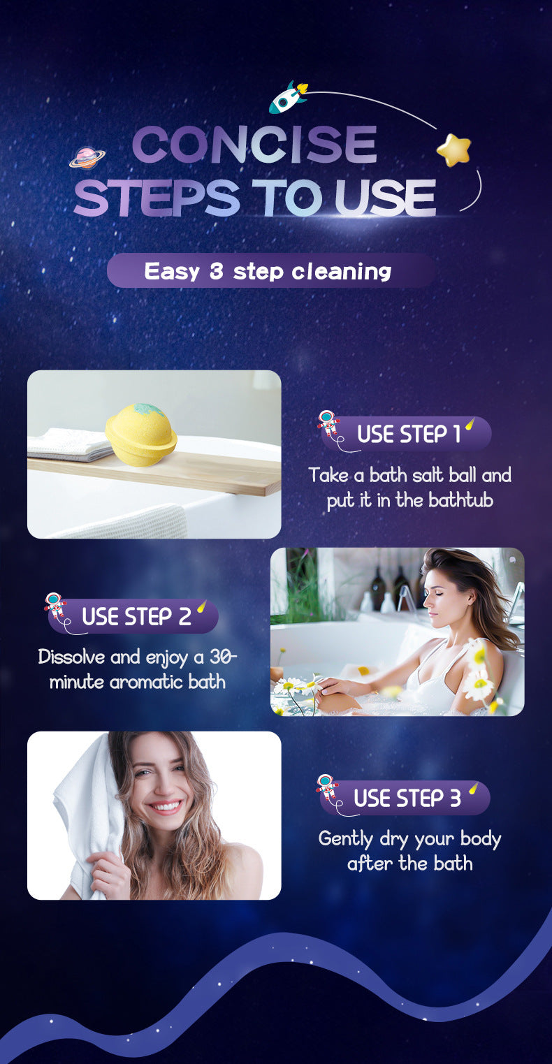 Planet Bath Salt Ball120g SADOER Clean Fragrance Bath Ball  Wholesale