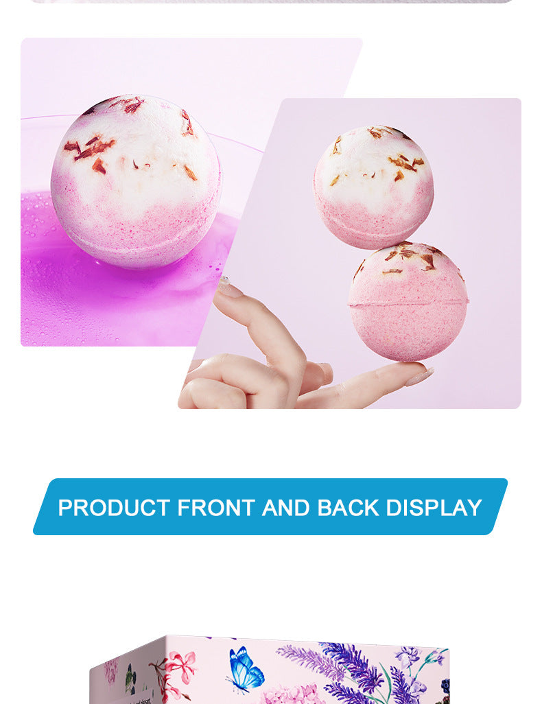 Dried Flower Explosive Bath Salt Ball100gSADOER Clean Fragrance Bath Ball  Wholesale