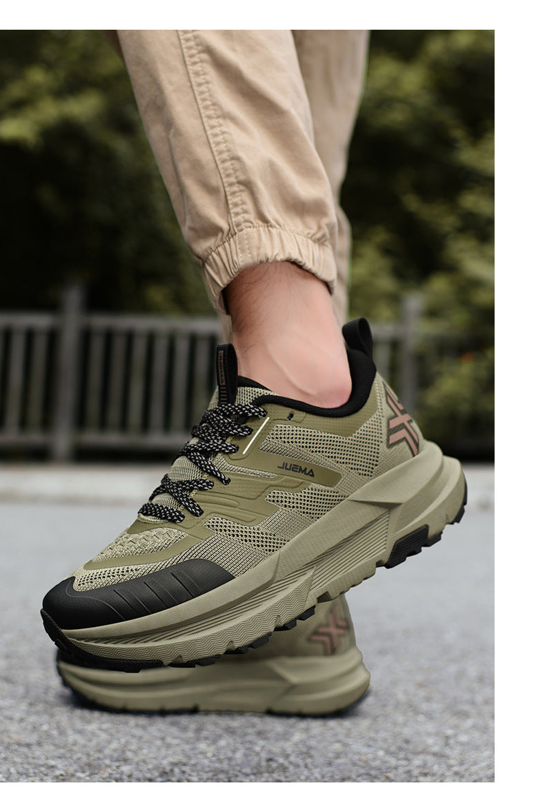 Large Size Men's Running Shoes Wear-Resistant Non-Slip Outdoor Hiking Shoes Breathable Versatile Shock Absorption High-Quality Sports Shoes