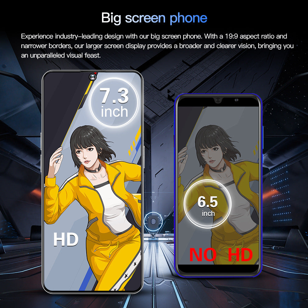 New Povo5pro Smart Student Phone7.3Inch Full HD Screen 3+32Wholesale