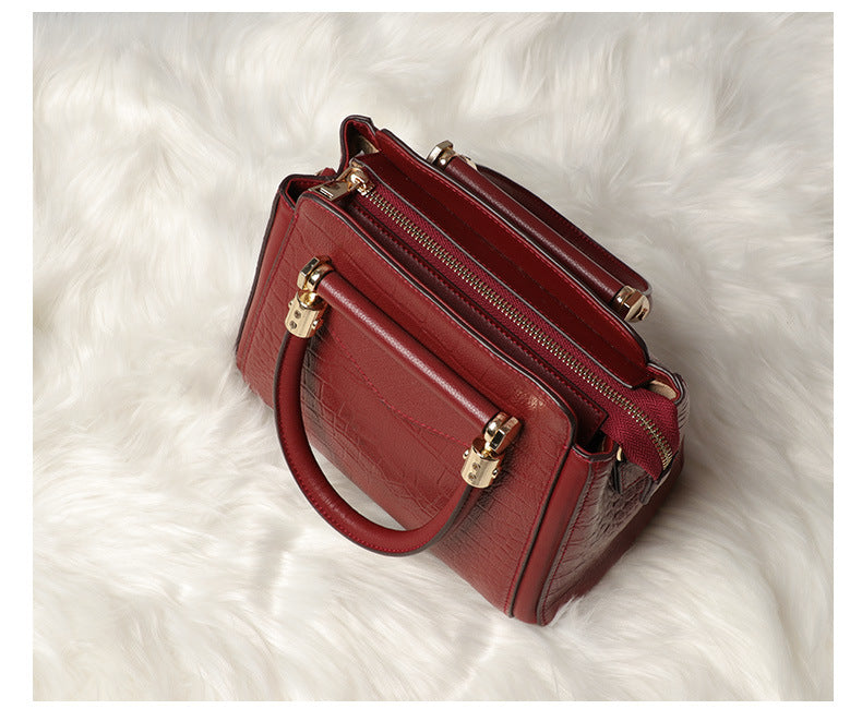 2024New Year's Fashionable and Elegant Crocodile Pattern Single Shoulder Handbag for Women