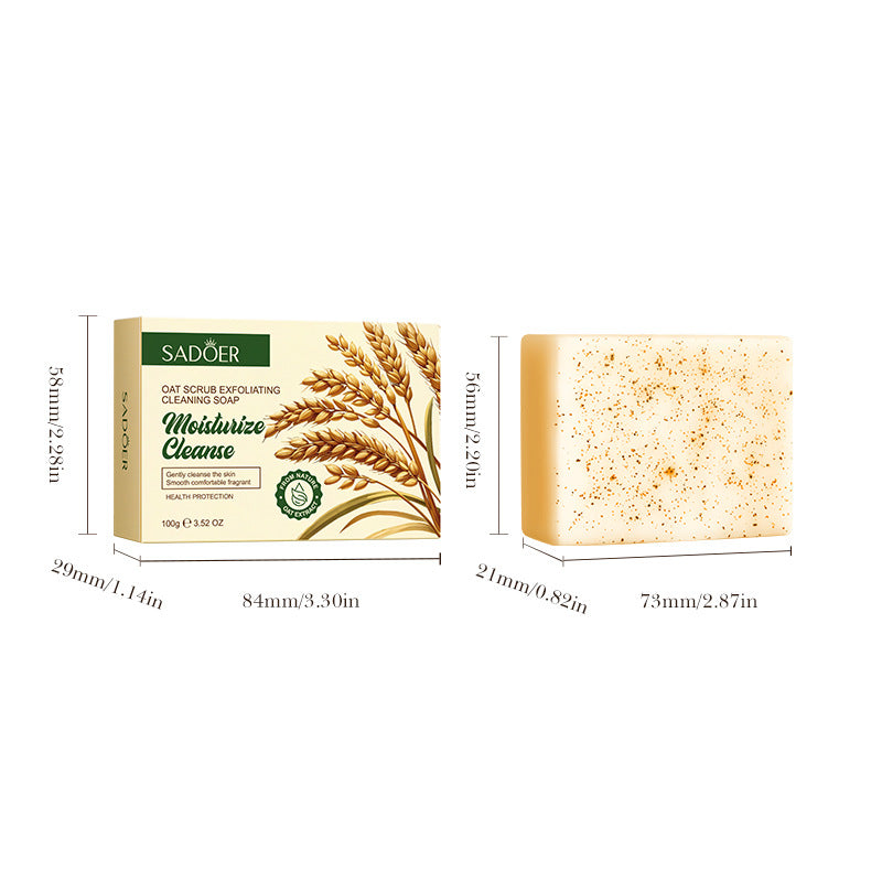 Oatmeal Scrub Soap100g Exfoliating Cleansing Soap Body Cleansing Handmade Soap Export Manufacturer Wholesale