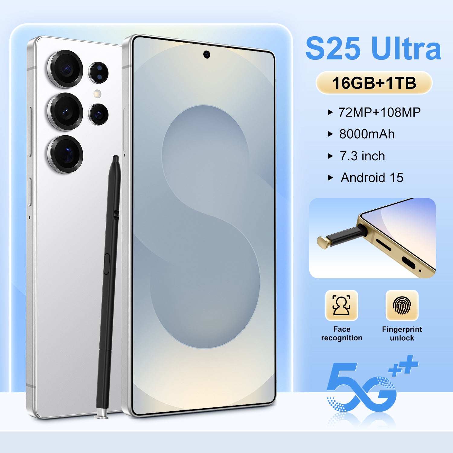 AliExpress TK Popular S25Ultra Android7.3inch smartphone16+1T Brand new, unopened factory