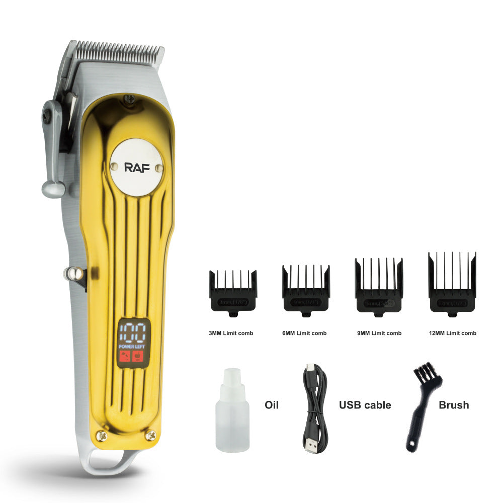 RAFUSB Rechargeable Oil Head Hair Clipper Electric Hair Clipper Salon Electric Clipper Professional Hair Clipper R479