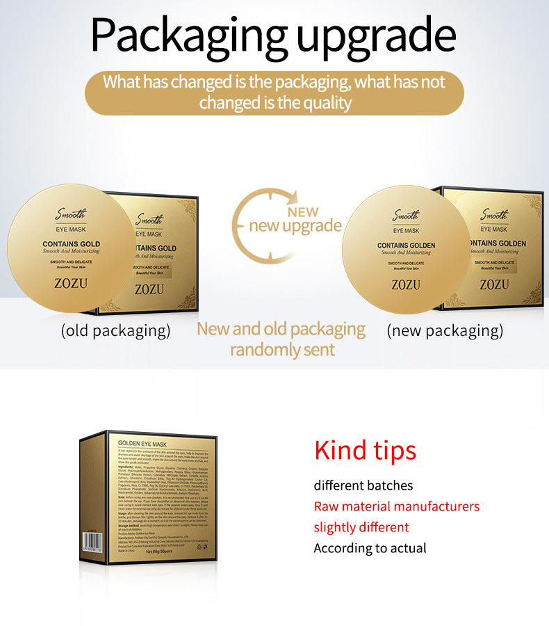 Eye Mask ZOZU Golden Avocado Moisturizing and Hydrating   foreign trade skincare products live wholesale
