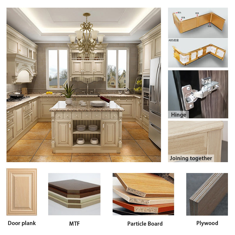 Hot Selling Mini Set Classic Ash Solid Wood Assembled Kitchen Cabinet