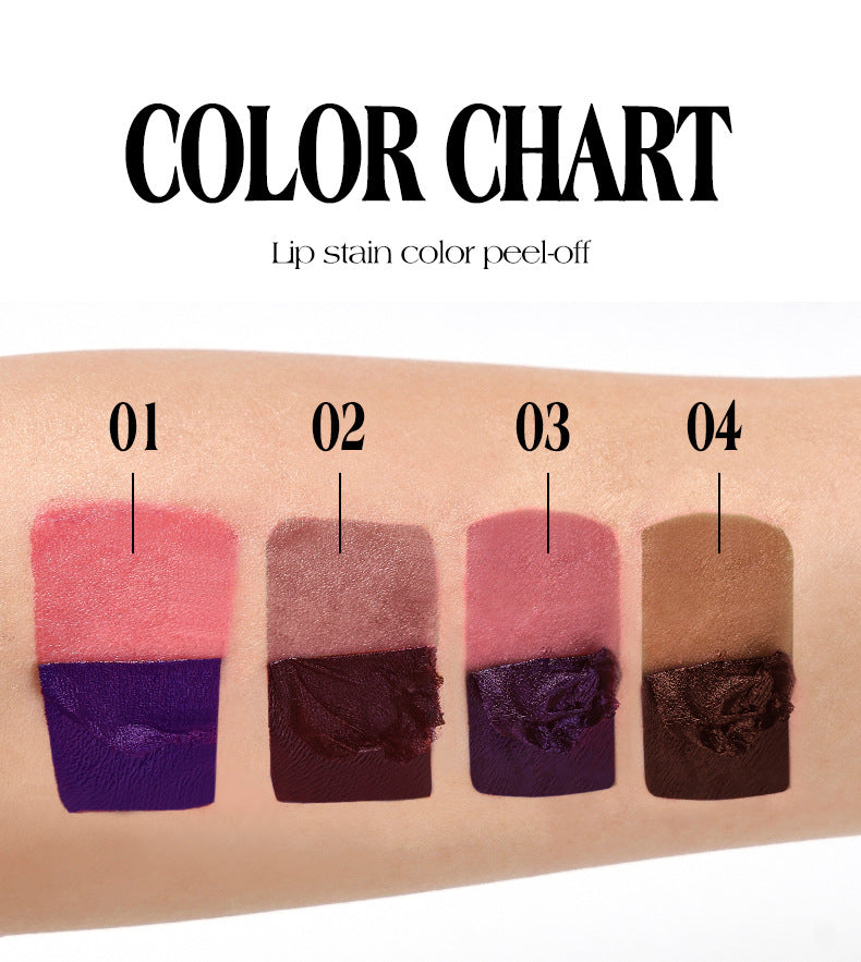 Tear-off Lip Gloss Velvet Matte Non-fading Non-stick Cup Tear-off Lip Color Version Labelable