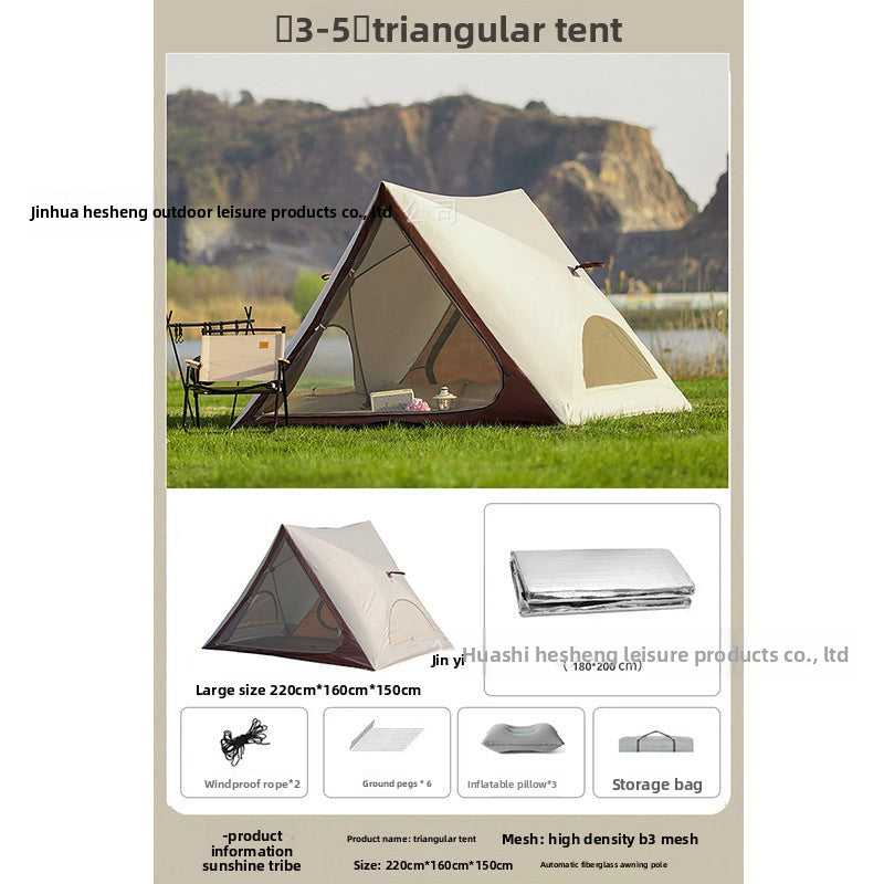 Beach Tent Portable Outdoor Camping Triangle Tent Automatic Quick Open Beach Tent Sun Protection Beach Tent