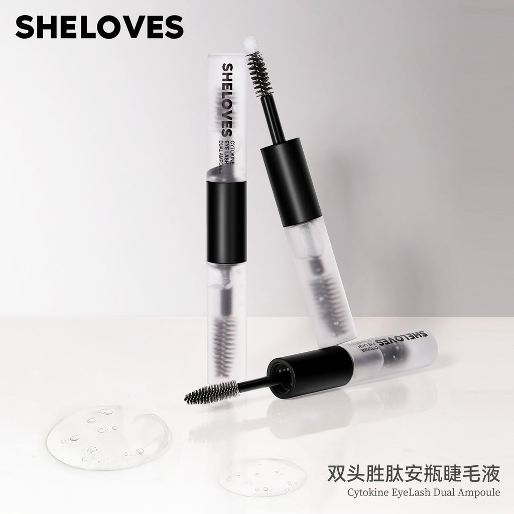 Exclusive Supply Double-ended Ampoule Peptide Eyelash Moisturizing Essence Curling Eyelashes Thick and Long Mascara