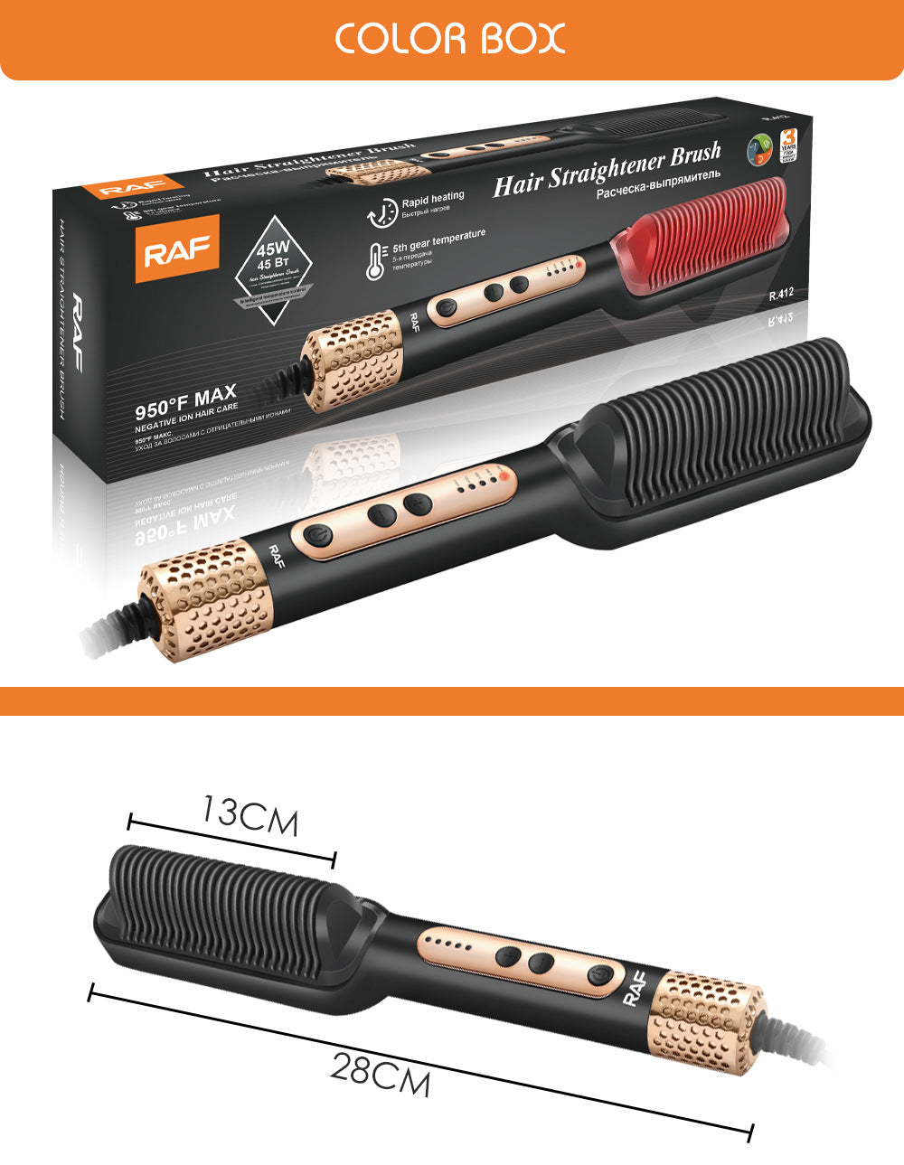 New Product Hair Straightening Comb Negative Ion Non-Damaging Hair Straightening and Curling Dual-Use Electric Curling Iron Hair Straightener  Home Use