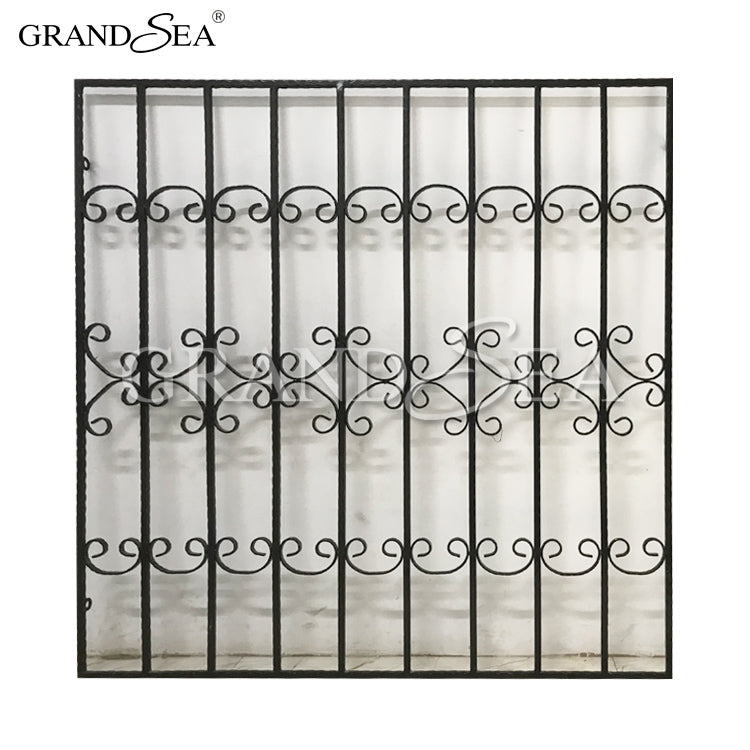 French Wrought Iron Modern Security House Window Grill Security bar