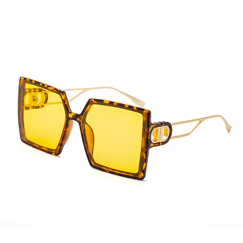 Fashion Large Frame Sunglasses for Women ins Internet Celebrity Style Square Frame Sunglasses for Women Trendy Street Photography Glasses sunglasses