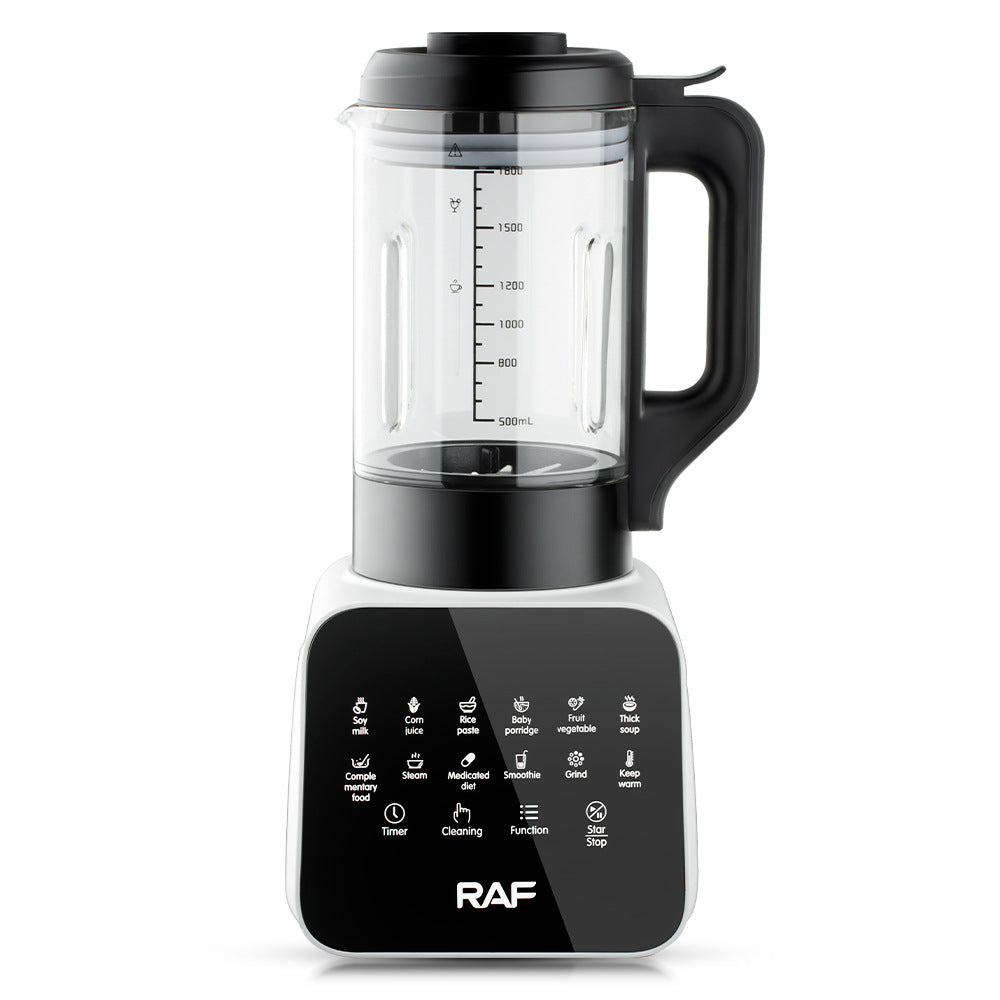RAF European Standard Multifunctional Juicer Household Fully Automatic Fruit and Vegetable Juicer Blender Glass Cup1.8L